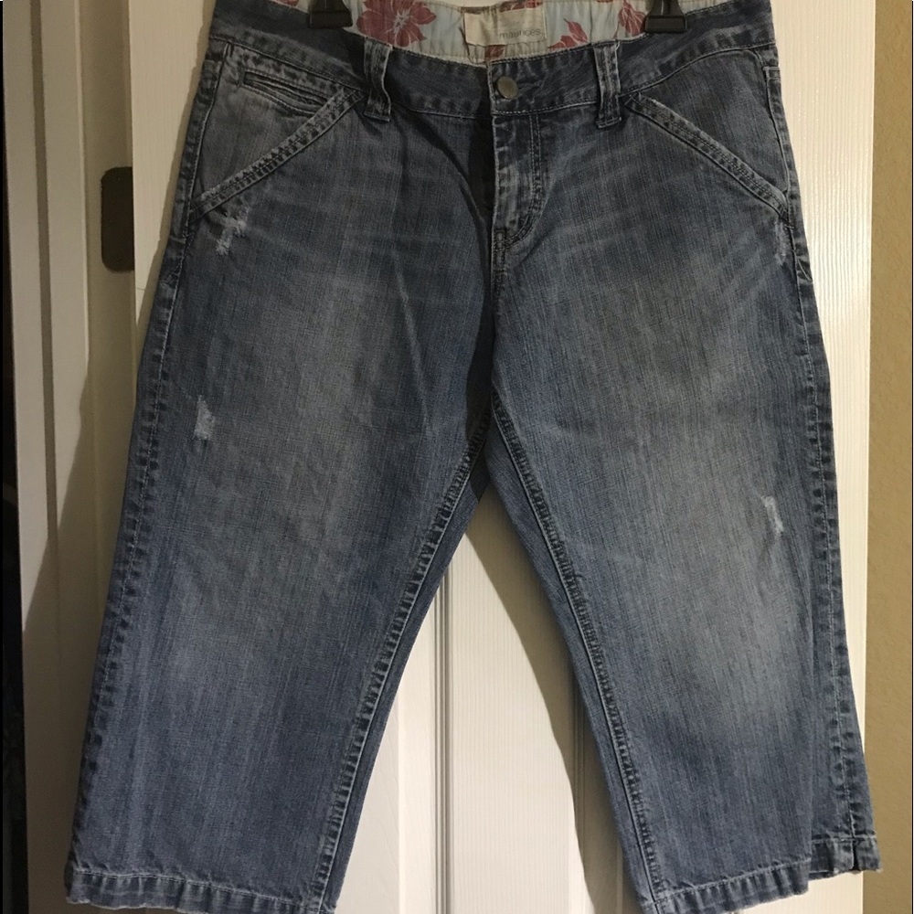 Denim capris